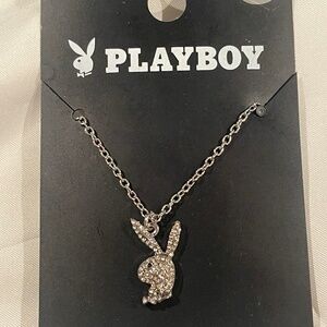 Playboy bunny rhinestone necklace